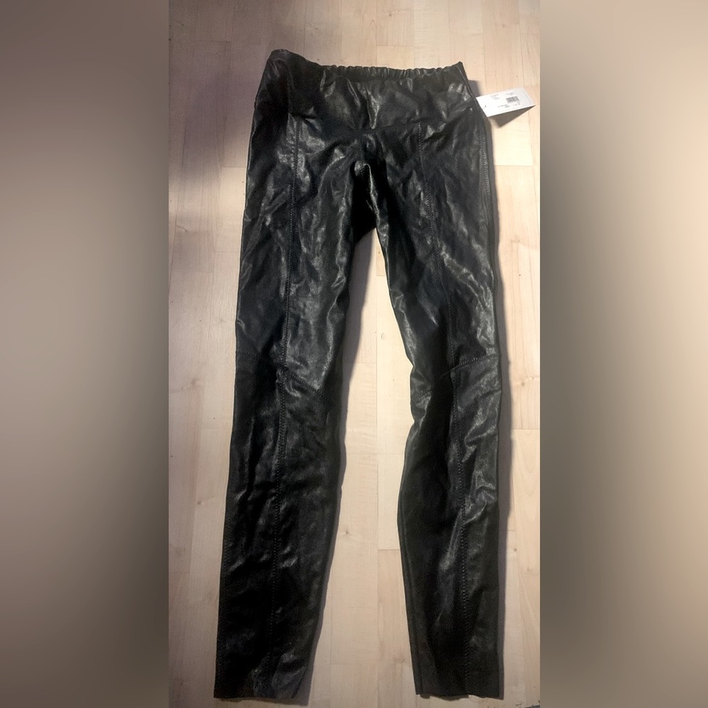 Never Worn Mondor Faux Leather Leggings. Vegan!